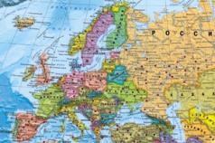Carte de l'Europe avec les territoires russes