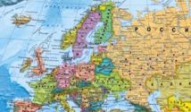 Mapa Europy z terytoriami rosyjskimi